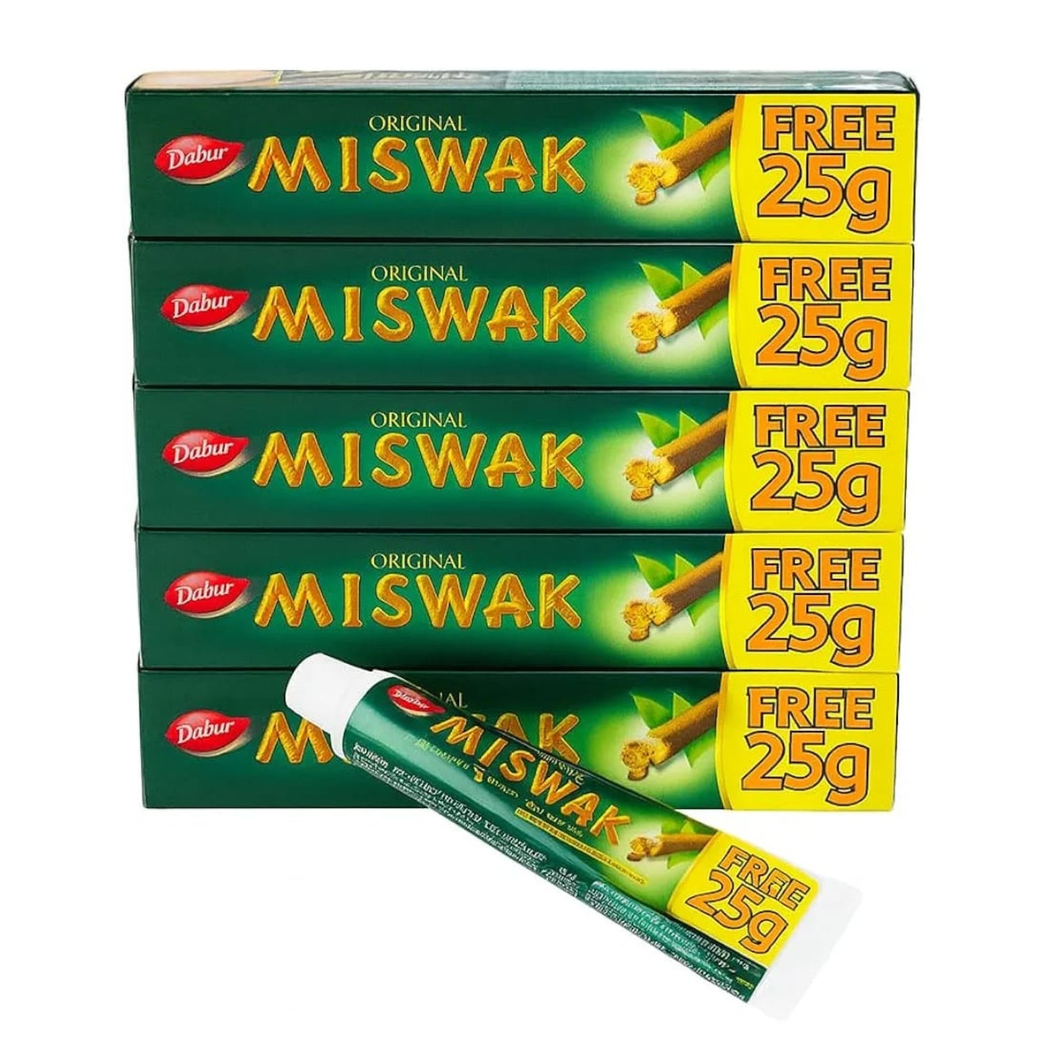 DABUR ORIGINAL MISWAK TOOTHPASTE | NATURAL CLEANING AND DENTAL PROTECTION | 75G