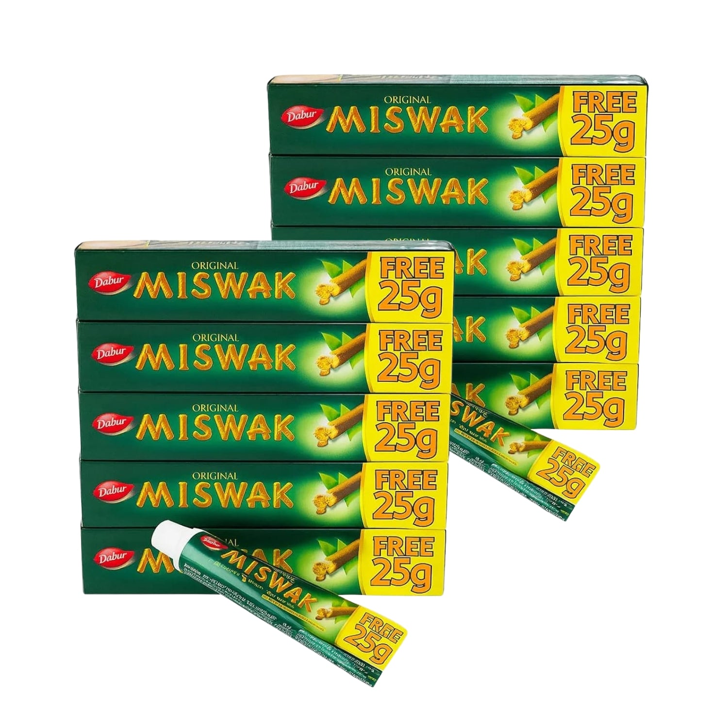 DABUR ORIGINAL MISWAK TOOTHPASTE | NATURAL CLEANING AND DENTAL PROTECTION | 75G