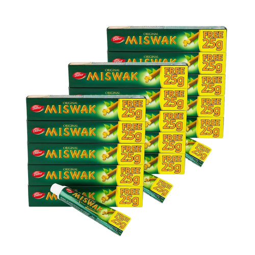 DABUR ORIGINAL MISWAK TOOTHPASTE | NATURAL CLEANING AND DENTAL PROTECTION | 75G