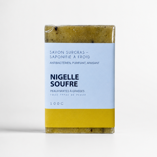 SAVON NIGELLE & SOUFRE – SURGRAS SAPONIFIÉ À FROID 100G