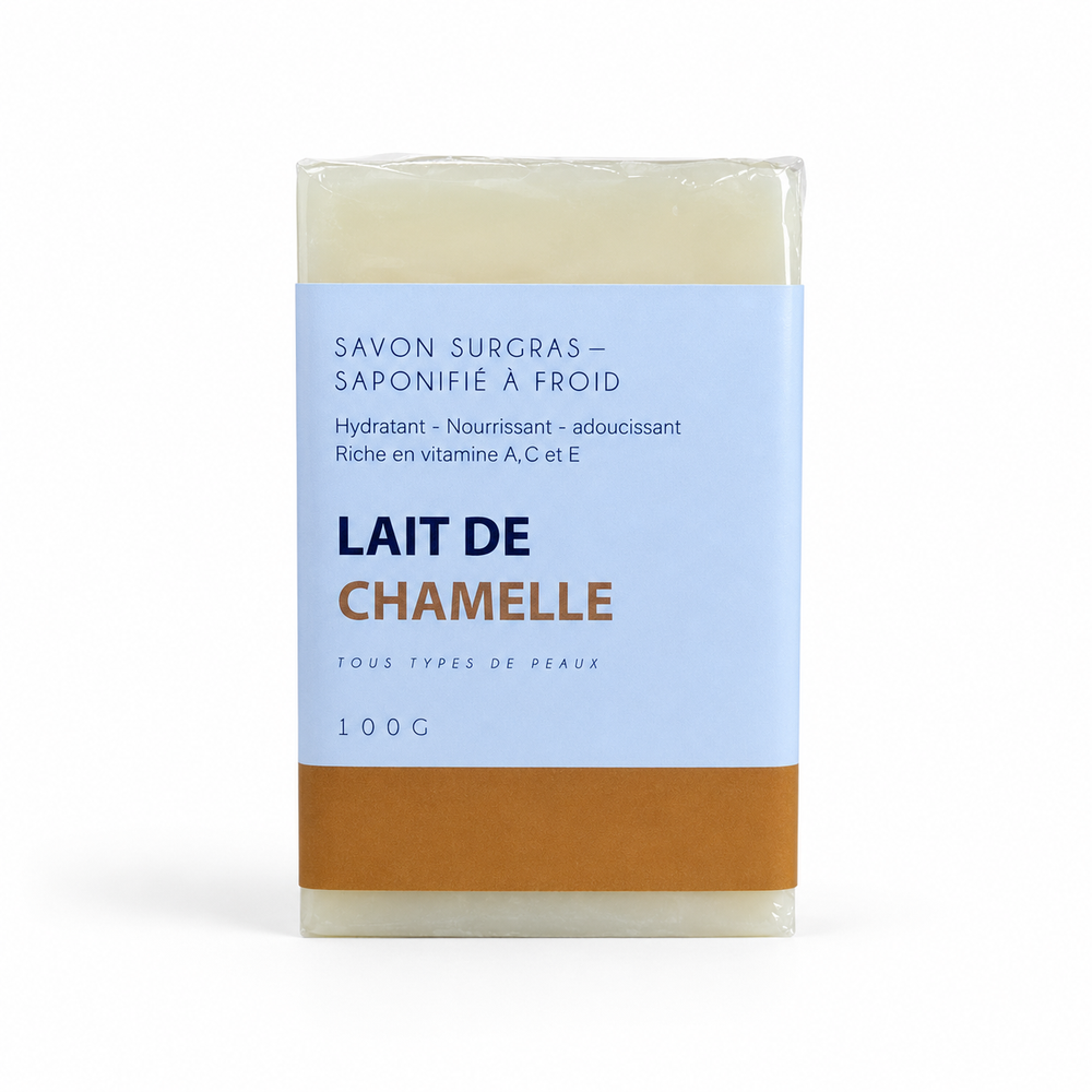 SAVON LAIT DE CHAMELLE – SURGRAS SAPONIFIÉ À FROID 100G
