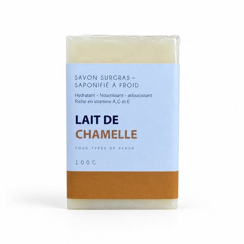 SAVON LAIT DE CHAMELLE – SURGRAS SAPONIFIÉ À FROID 100G