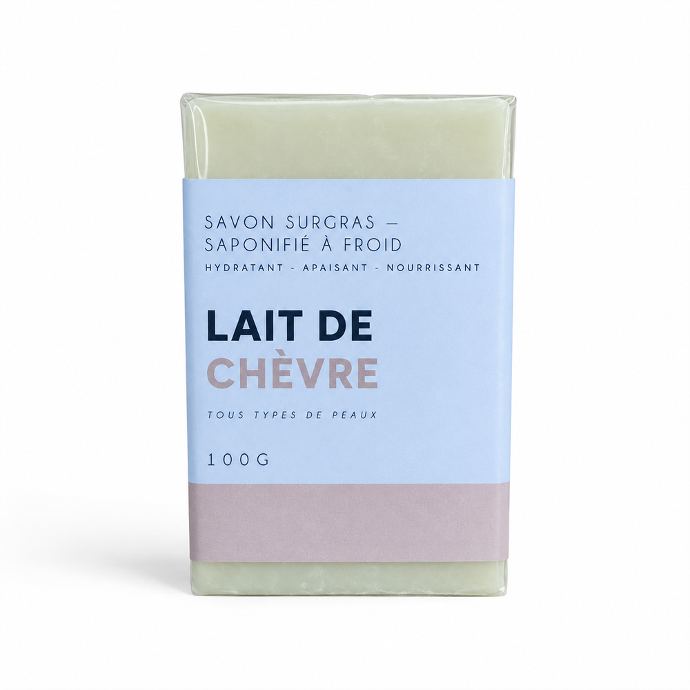SAVON LAIT DE CHÈVRE – SURGRAS SAPONIFIÉ À FROID 100G