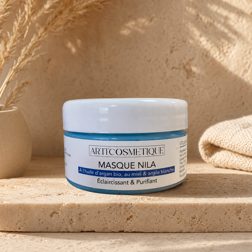MASQUE NILA — À L'HUILE D'ARGAN BIO, AU MIEL & ARGILE BLANCHE