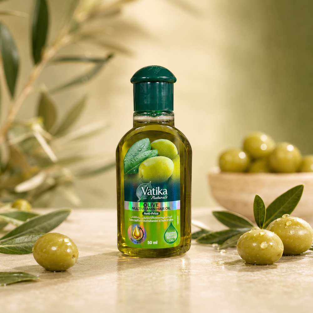 HUILE CAPILLAIRE MULTIVITAMINÉE À L'OLIVE — ANTI-FRIZZ (50 ML)