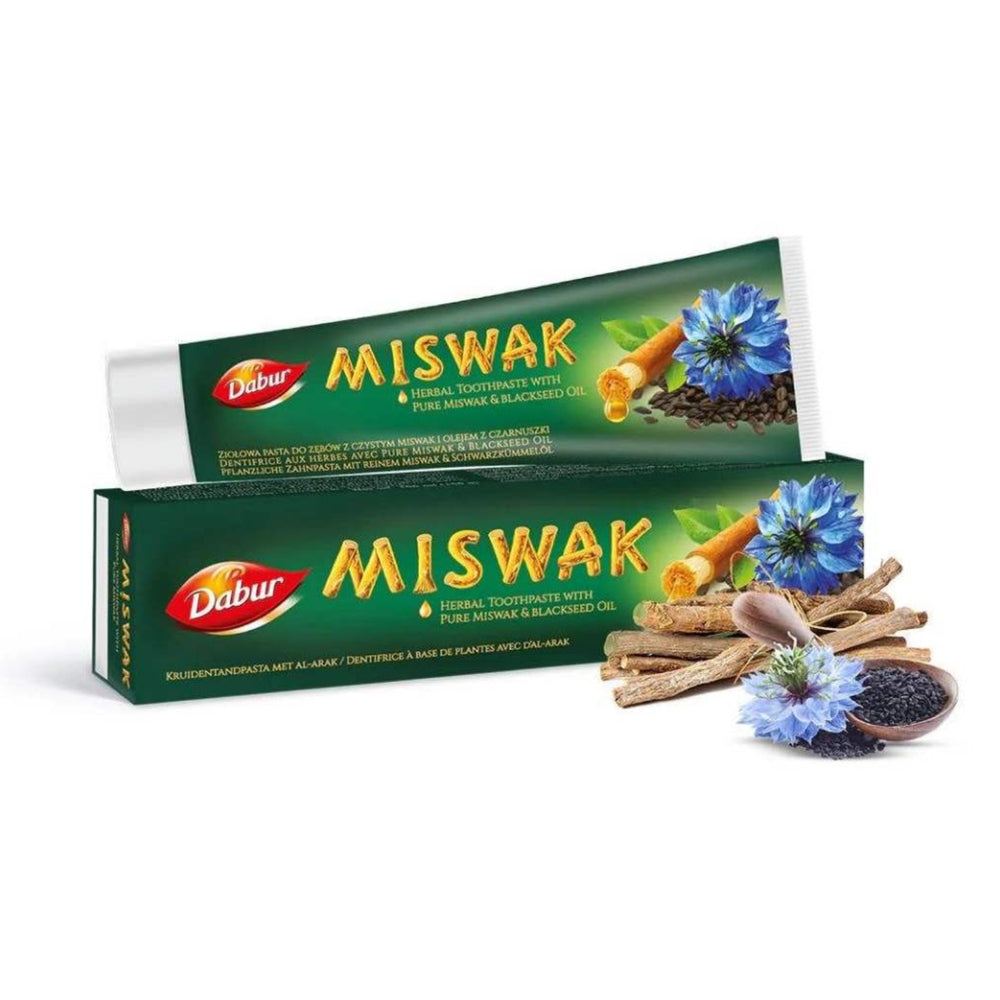 DABUR ORIGINAL MISWAK & BLACK SEED TOOTHPASTE | NATURAL CLEANING AND DENTAL PROTECTION | 75G