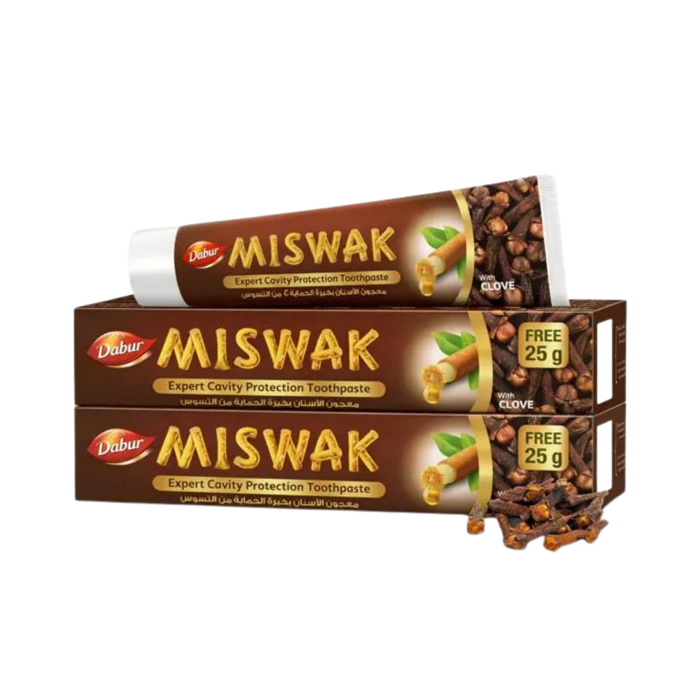 DABUR ORIGINAL MISWAK TOOTHPASTE WITH CLOVE | NATURAL CLEANING AND DENTAL PROTECTION | 75G